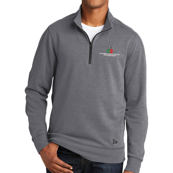 New Era Tri-Blend Fleece 1/4 Zip Pullover  - Embroidered Logo Thumbnail