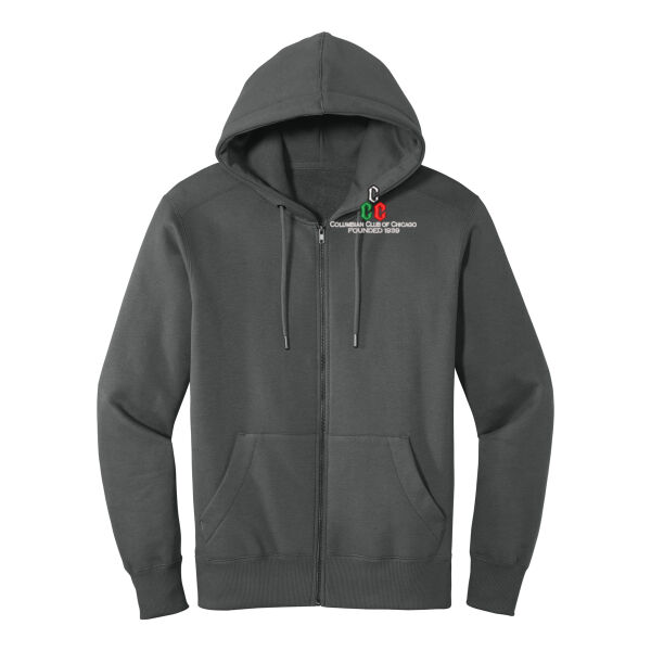 District Perfect Weight Fleece Full-Zip Hoodie  - Embroidered Logo Thumbnail