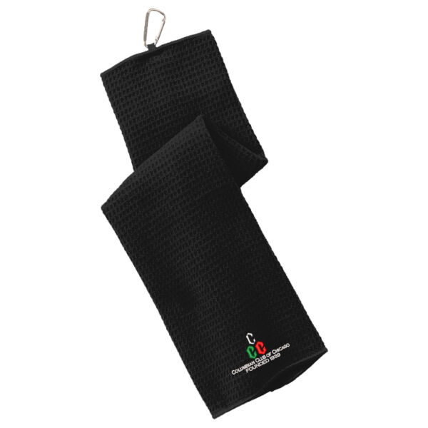 Waffle Microfiber Golf Towel - Embroidered Logo Thumbnail