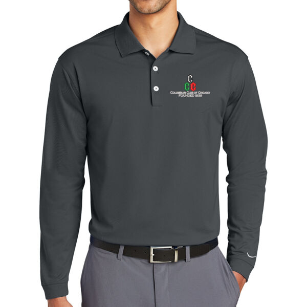 Nike Long Sleeve Dri-FIT Stretch Tech Polo - Embroidered Logo Thumbnail