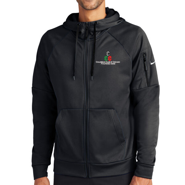 Nike Therma-FIT Pocket Full-Zip Fleece Hoodie - Embroidered & Printed Logos Thumbnail